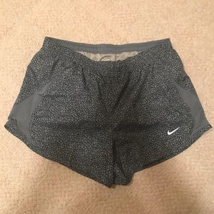 grey speckled pattern nike dri-fit women shorts XS